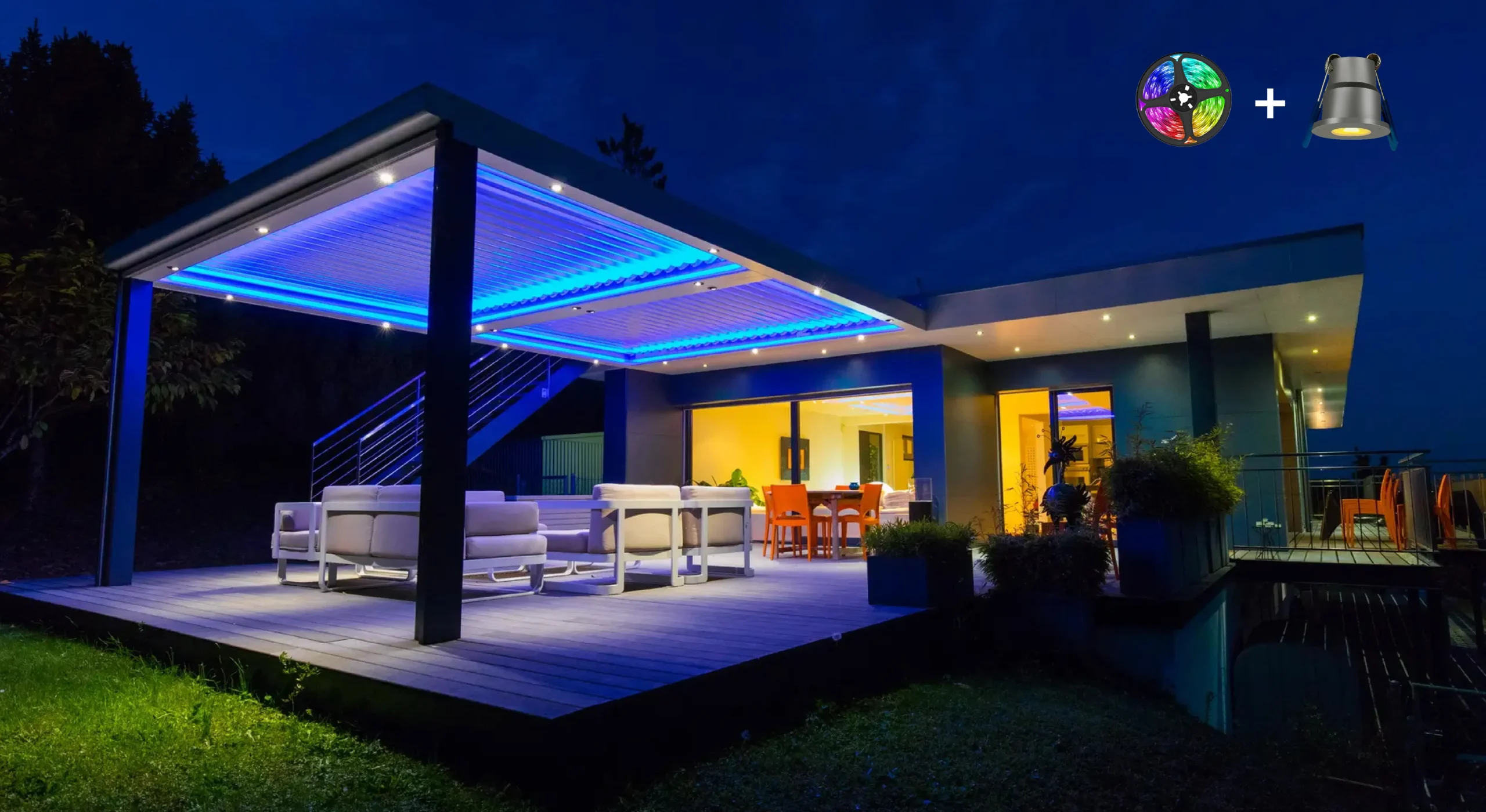 The sixth pergola lighting application diagram