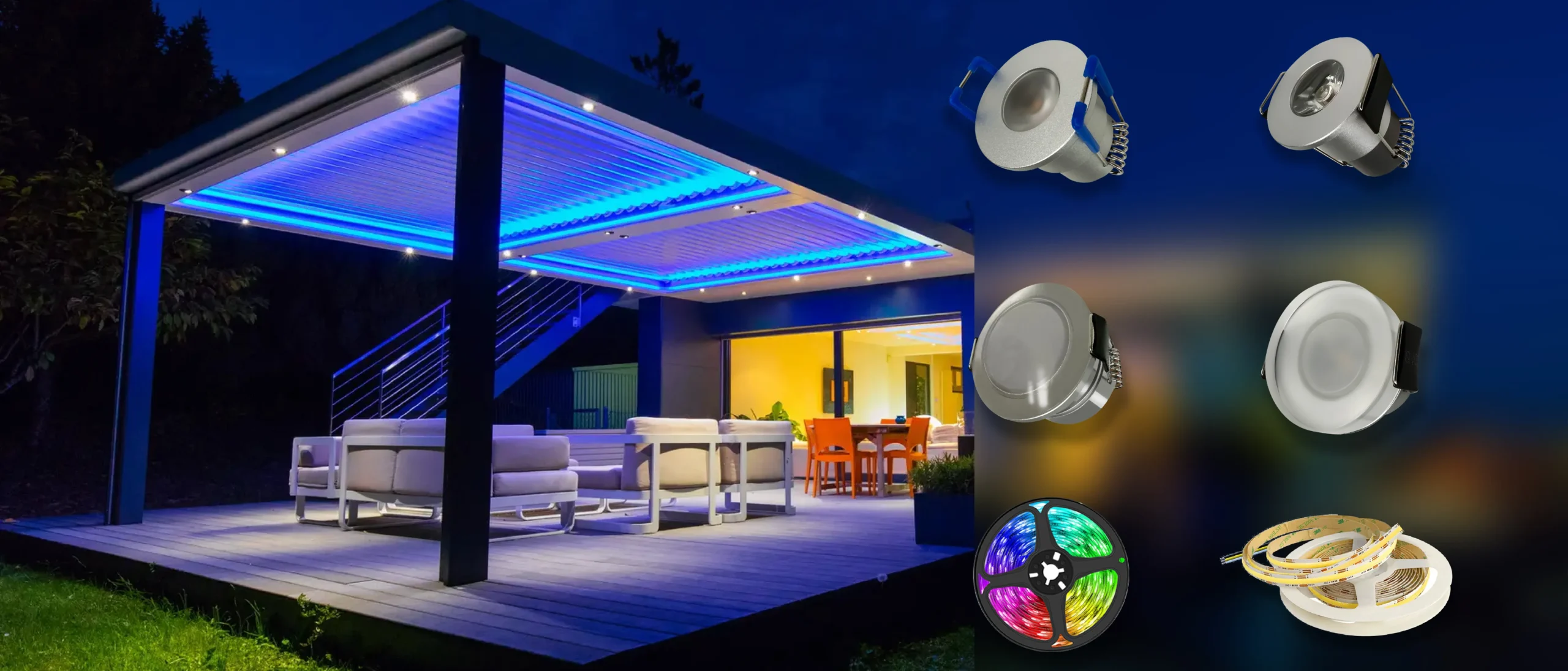 VLED pergola lights banner