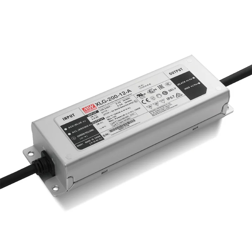 MEAN WELL XLD-200: Aluminum Pergola Accessories, LED power supply for outdoor lighting