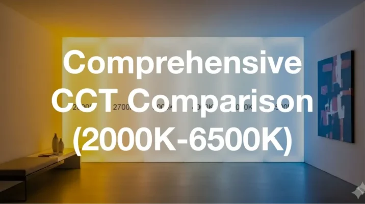A_visual_guide_to_LED_color_temperatures,_showing_a_gradient_from_warm_yellow_(2000K)_to_cool_blue_(6500K)
