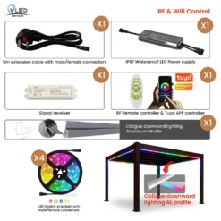 Oblique downward lighting AL profile