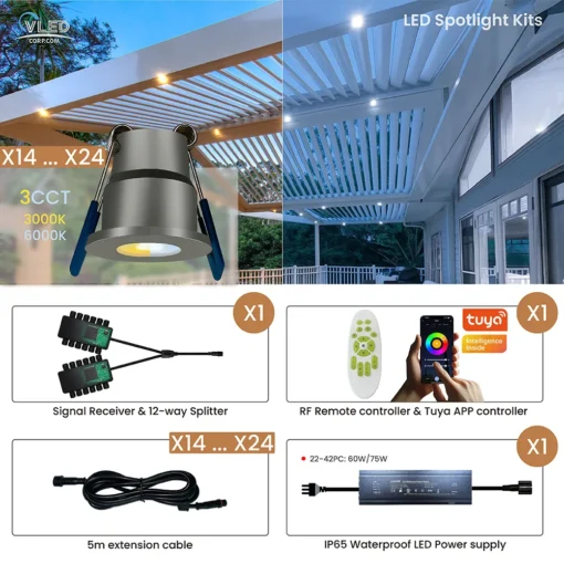 VLED 3CCT Spotlights kits14-24pc