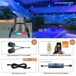 VLED RGB Spotlights kits14-24pc