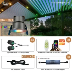 VLED RGBCW Spotlights kits14-24pc