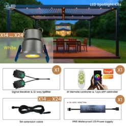 VLED W Spotlights kits14-24pc