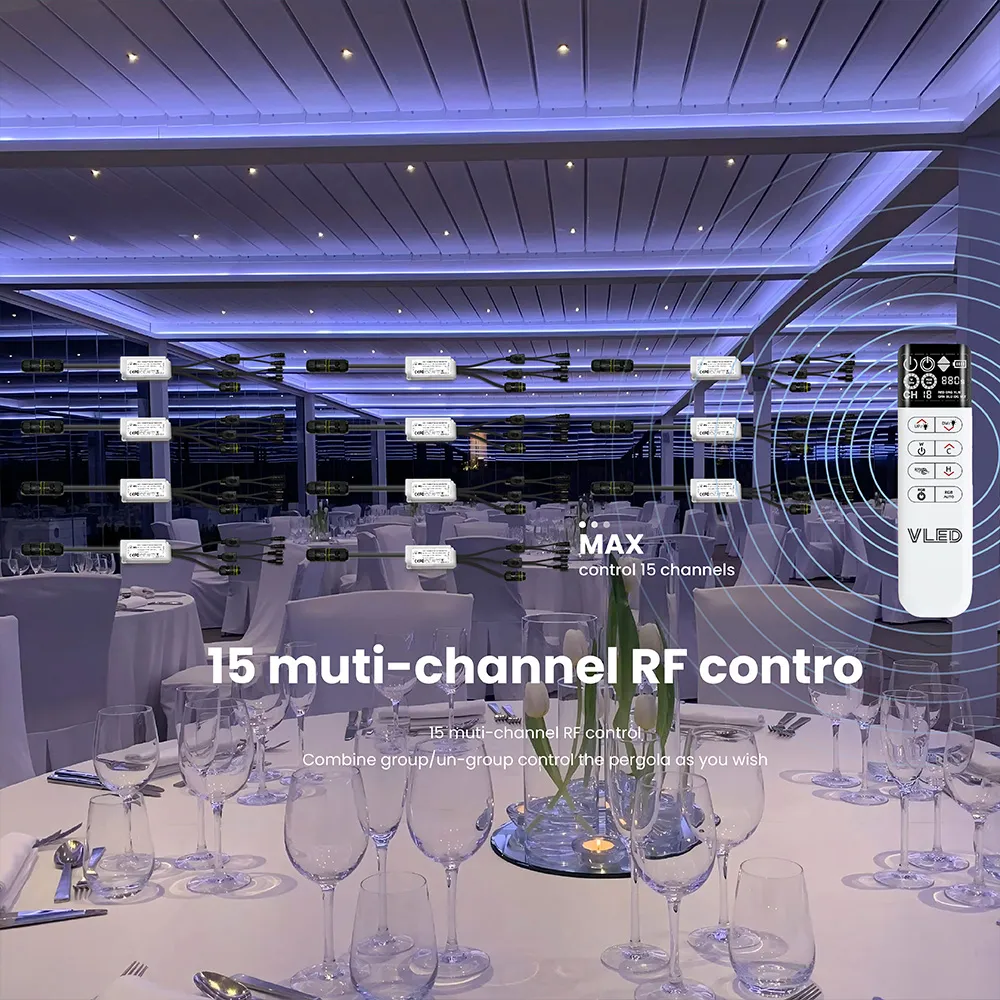 Pergola Linear Actuator & LED Strip Lights Kit - Image 5