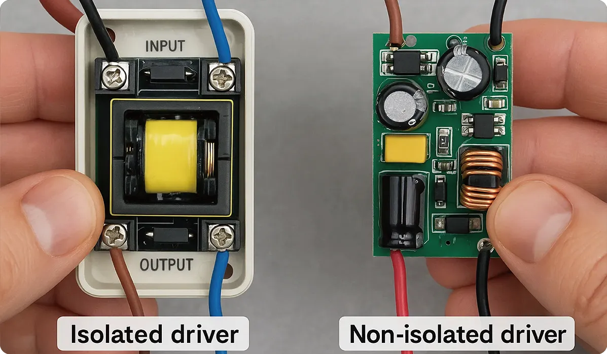 What are isolated and non-isolated drivers