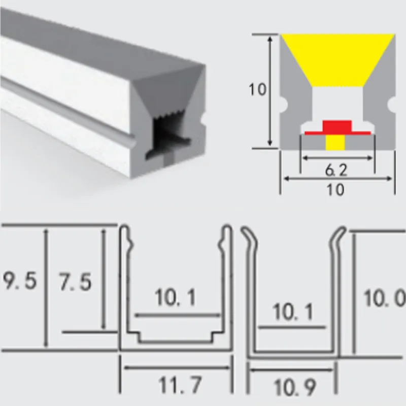 1010 Neon Flexible COB Strip for non-lit pergolas and continuous retrofit edge lighting profiles.