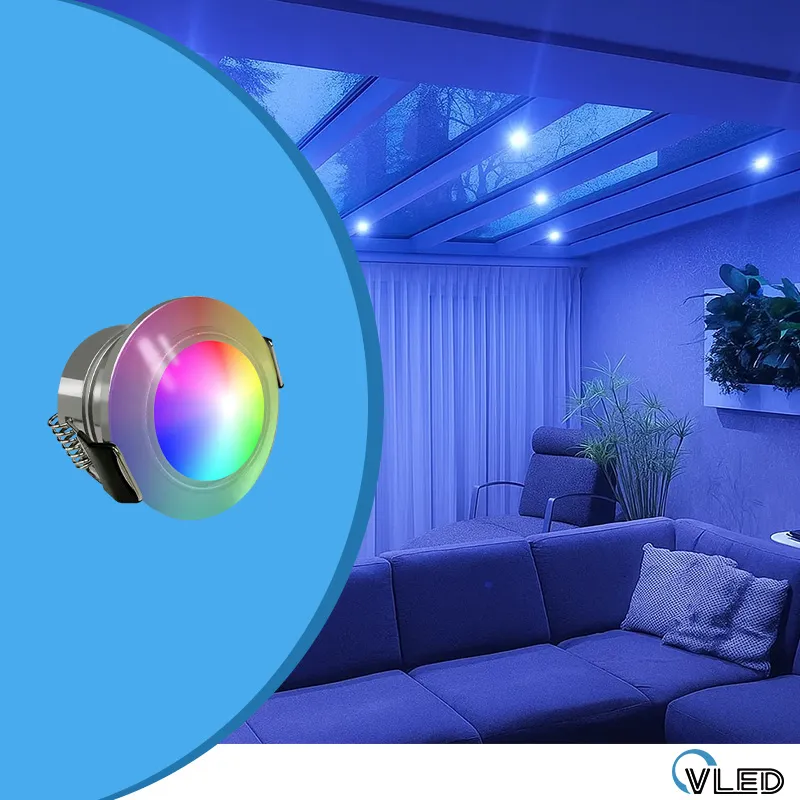 DEER RGBW smart controlled pergola downlight is ideal for custom color washing and true white light.