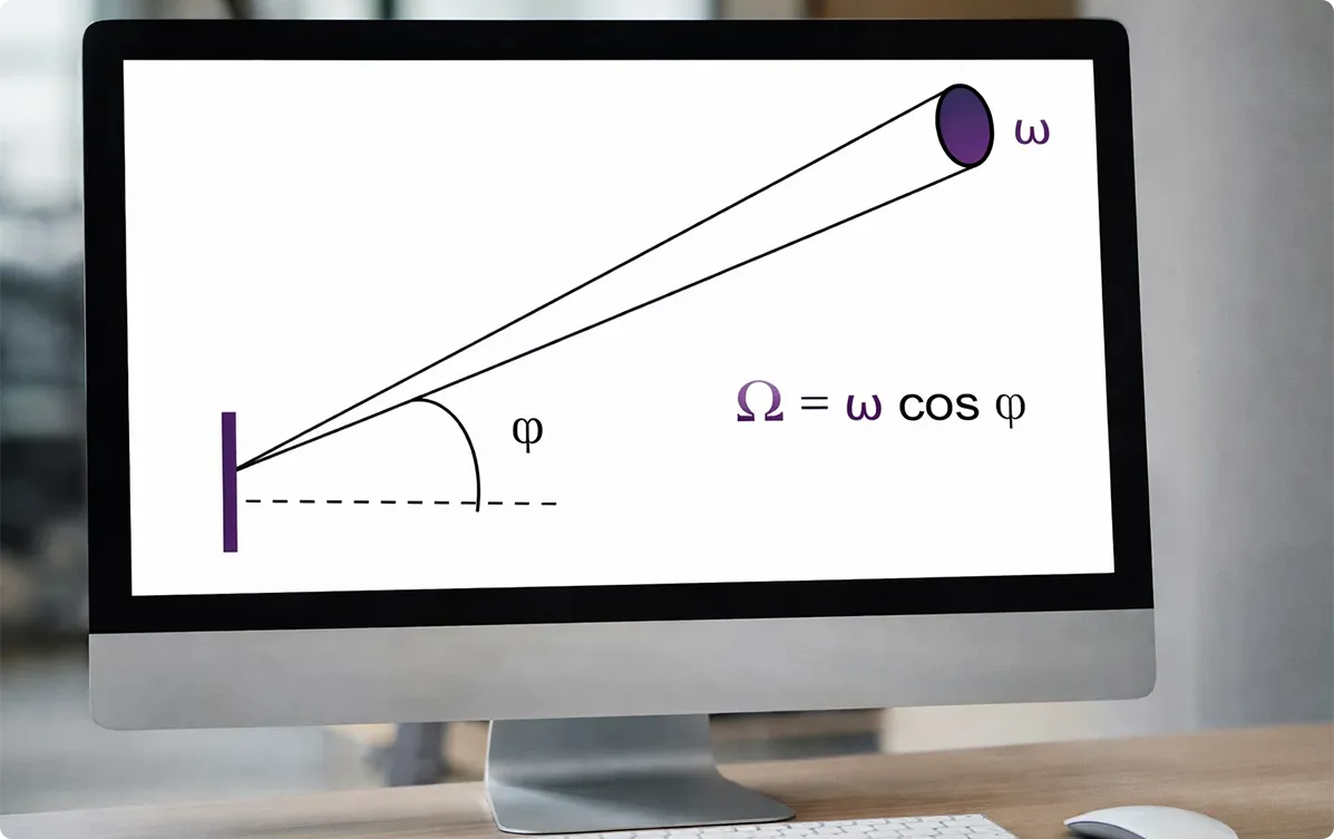 Luminous flux within the unit solid angle