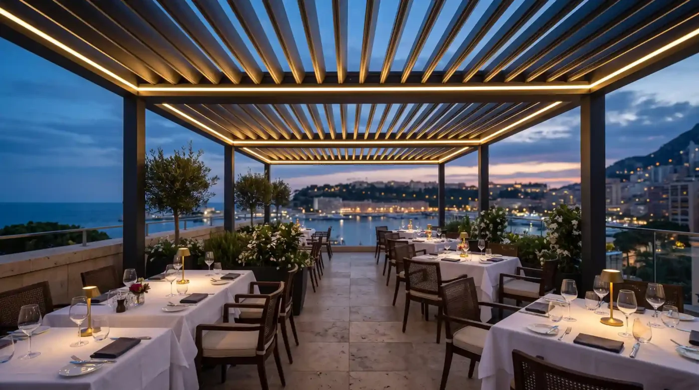 commercial-pergola-lighting-restaurant-terrace-night