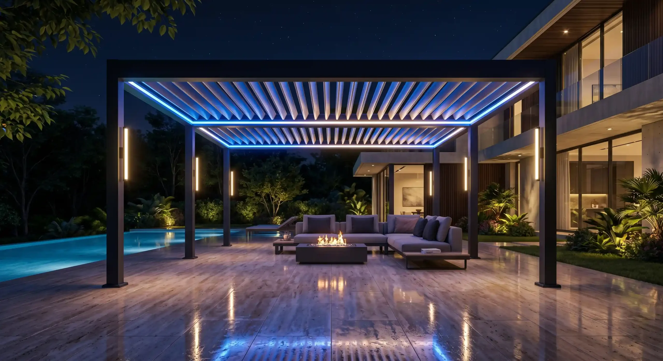 smart-bioclimatic-pergola-integrated-rgbw-lighting-night-luxury-outdoor