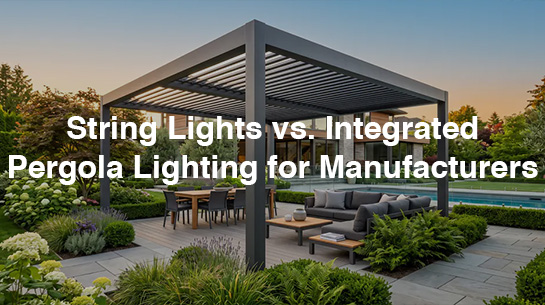 String Lights vs. Integrated Pergola Lighting for Manufacturers