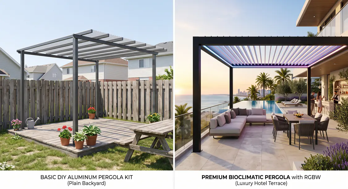 basic-vs-commercial-grade-louvered-pergola-price-comparison.