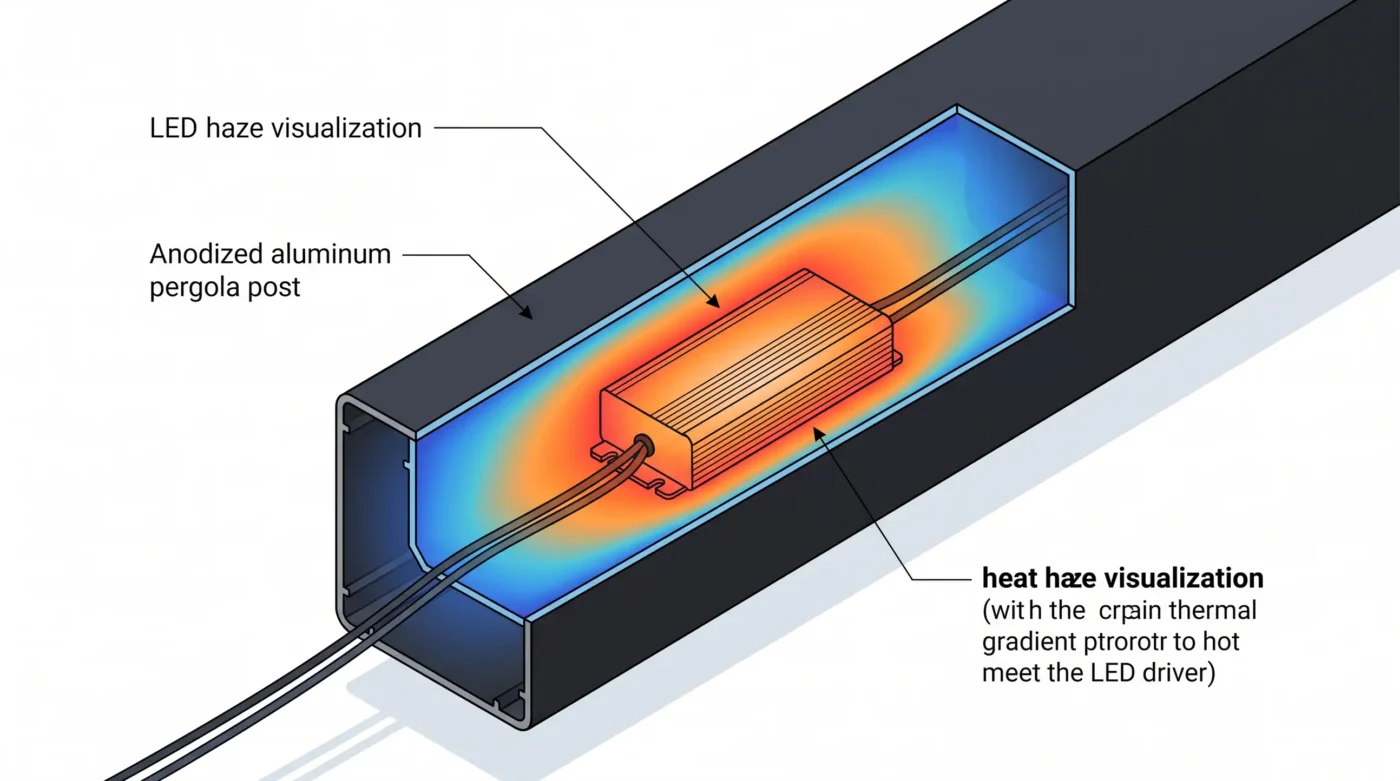pergola-aluminum-post-thermal-derating-led-driver-heat