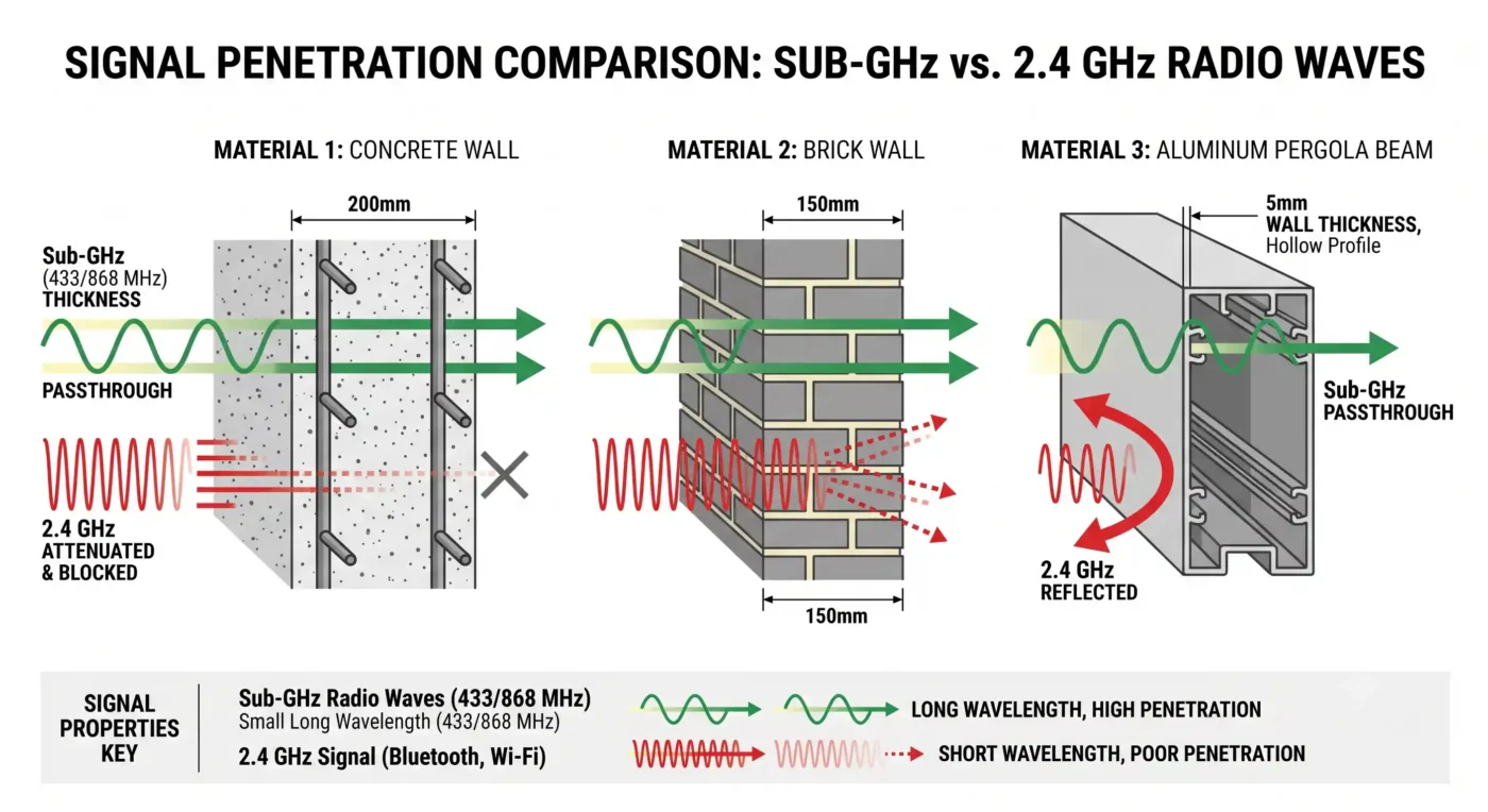 sub-ghz-433mhz-vs-2-4ghz-rf-signal-penetration-aluminum-concrete-wall-comparison