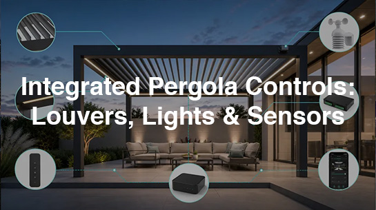 Integrated Pergola Controls Louvers, Lights & Sensors