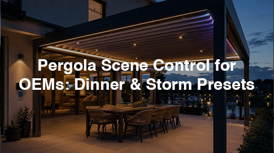 Pergola Scene Control for OEMs Dinner & Storm Presets