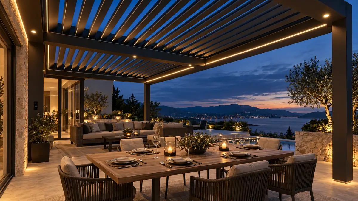 integrated-pergola-lighting-at-dusk